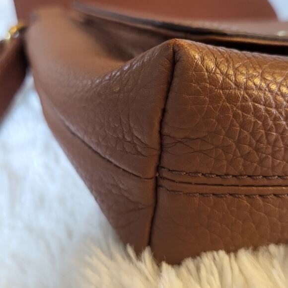 Fossil Tan Leather Crossbody Bag Shoulder Purse - Picture 10 of 16
